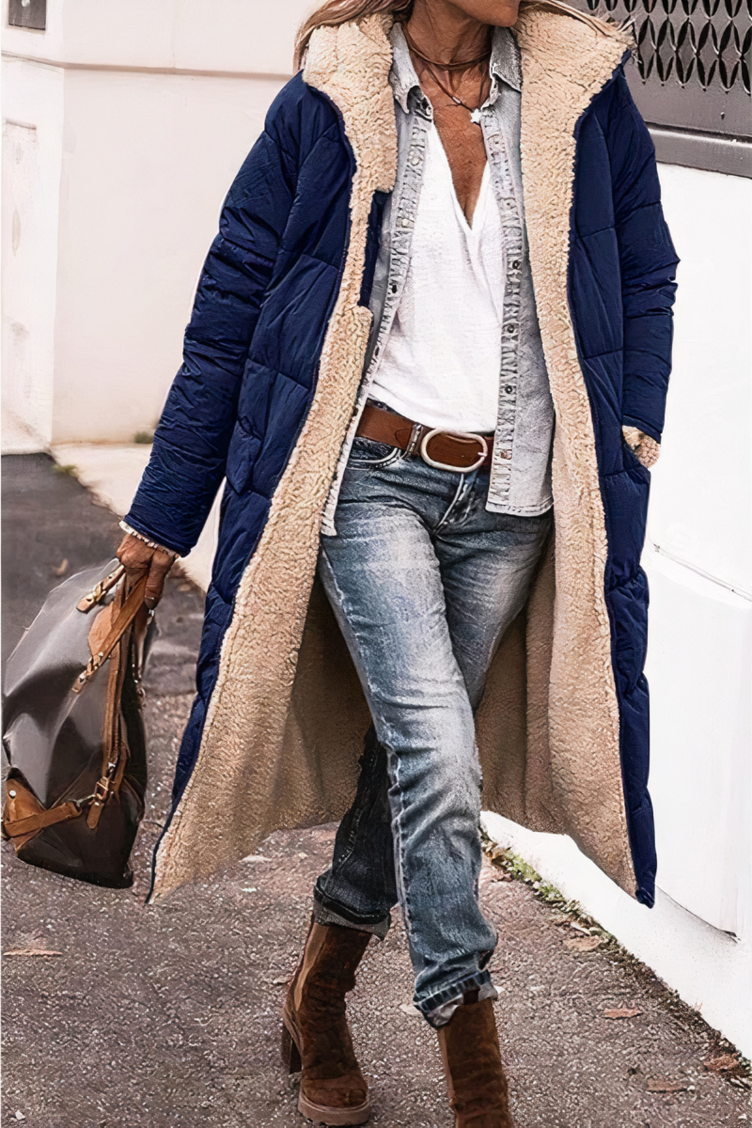 Damen Parka Mantel aus hochwertigem Material für Winter