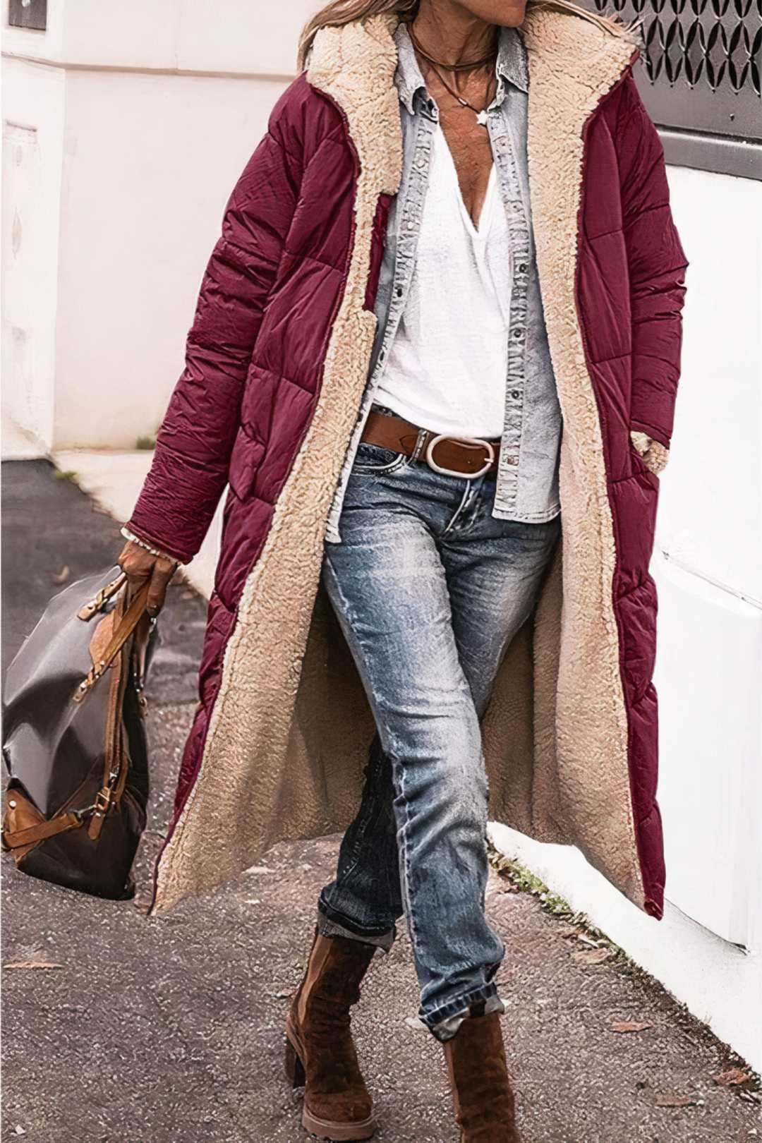 Damen Parka Mantel aus hochwertigem Material für Winter