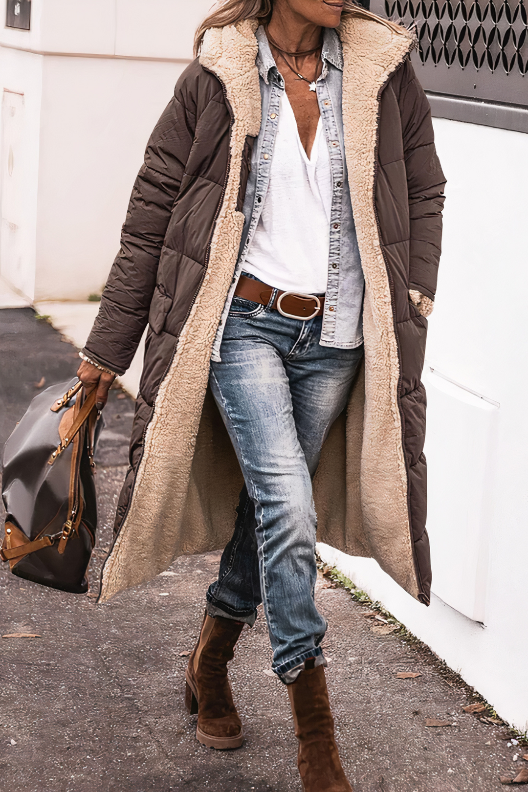 Damen Parka Mantel aus hochwertigem Material für Winter