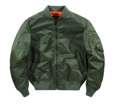 Klassische Bomberjacke mit Reißverschluss für Herren