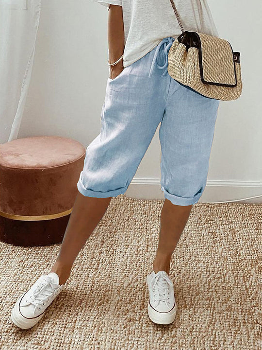 Lässige Hose mit elastischem Bund für Damen