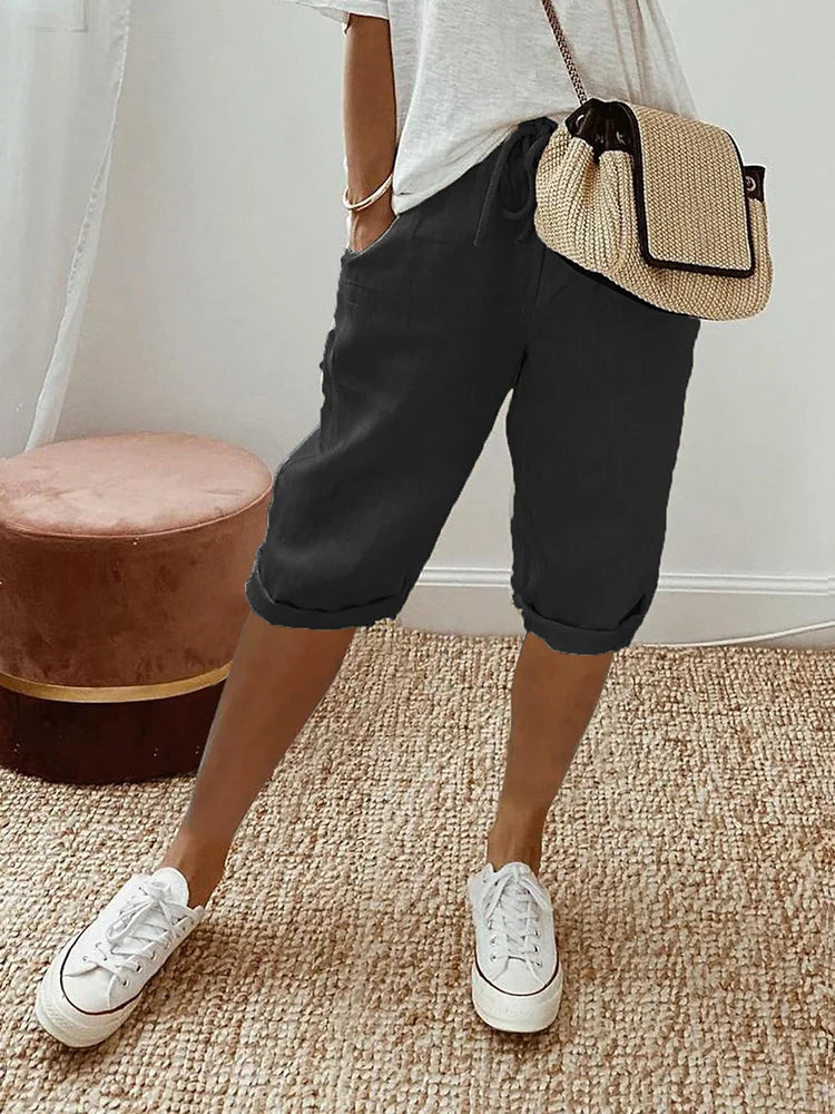 Lässige Hose mit elastischem Bund für Damen