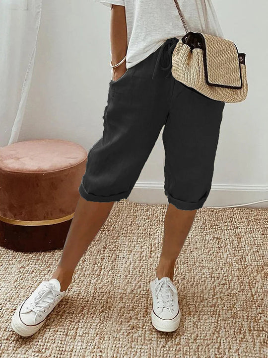 Lässige Hose mit elastischem Bund für Damen