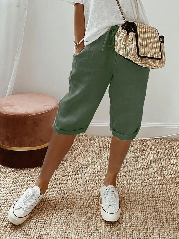 Lässige Hose mit elastischem Bund für Damen