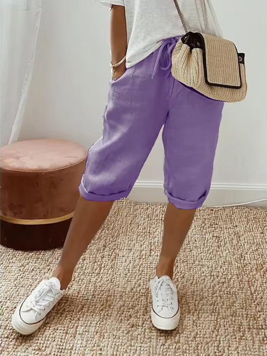 Lässige Hose mit elastischem Bund für Damen