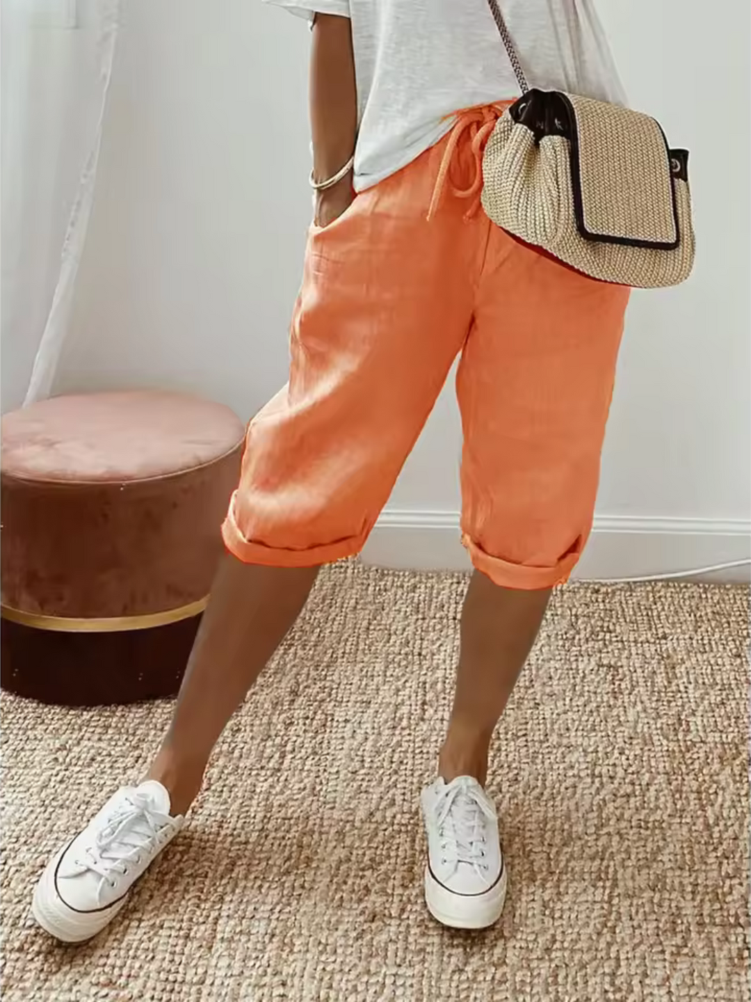 Lässige Hose mit elastischem Bund für Damen