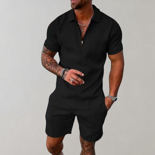 Polo Shirt und Shorts für Herren