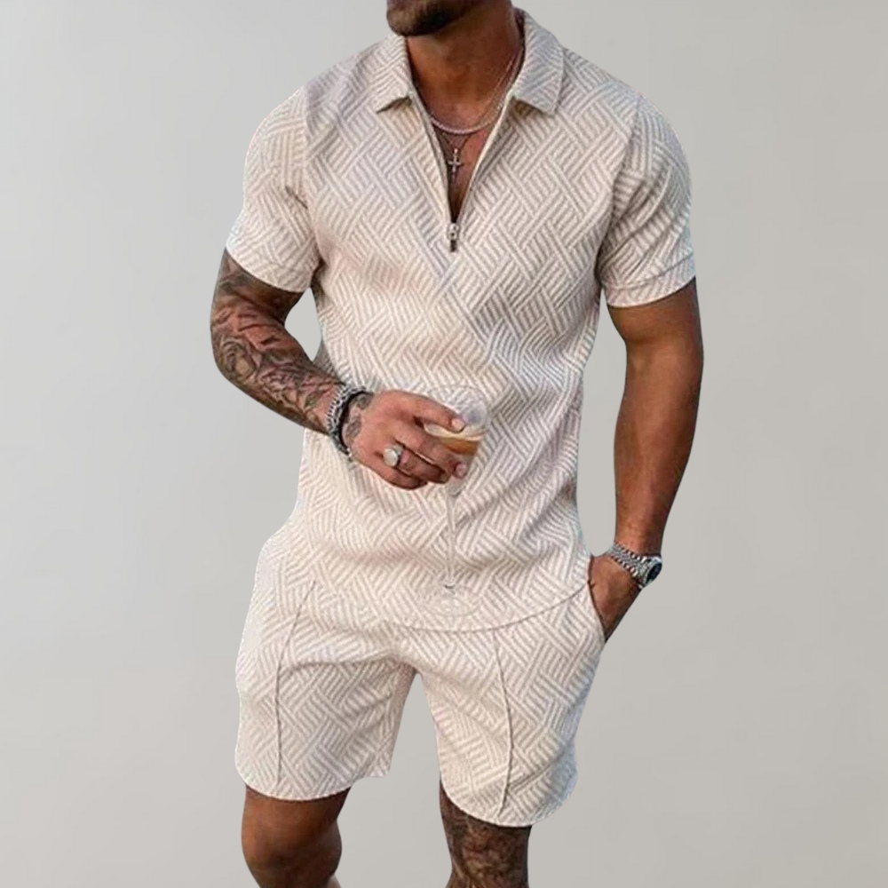 Polo Shirt und Shorts für Herren