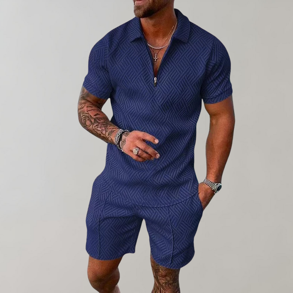 Polo Shirt und Shorts für Herren