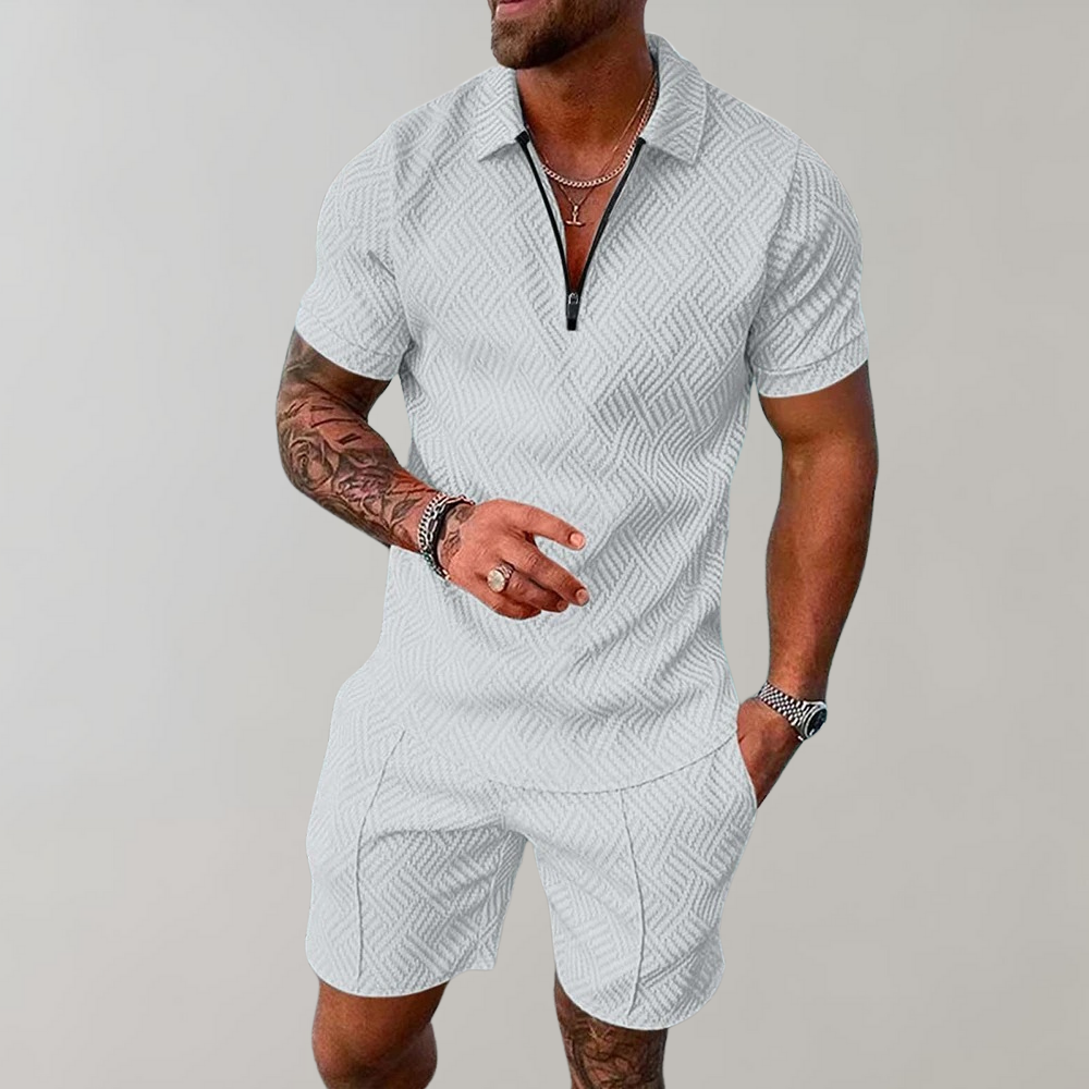 Polo Shirt und Shorts für Herren