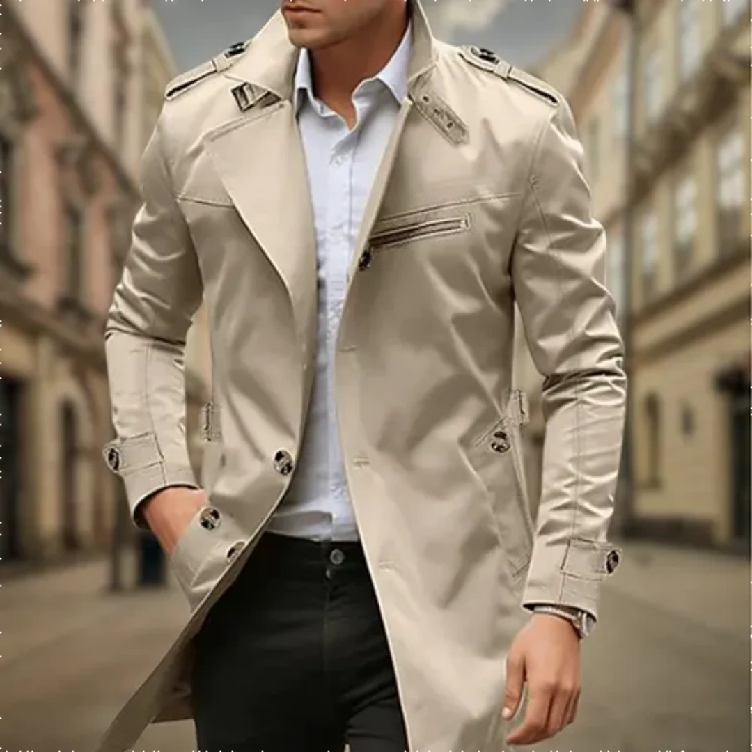 Zweireihiger Trenchcoat für Herren